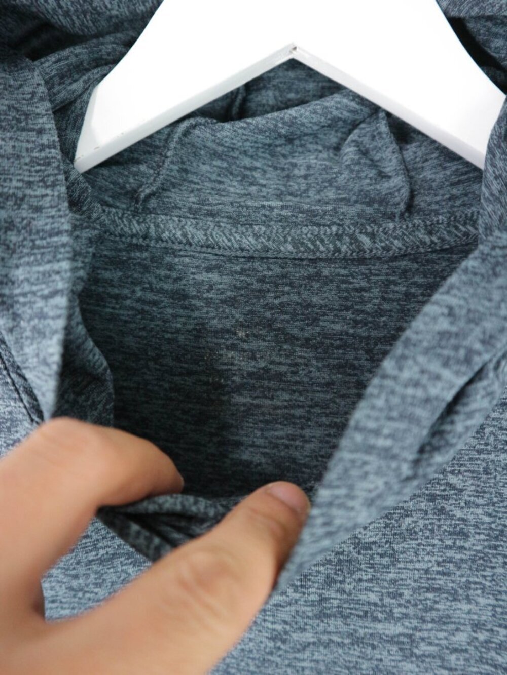 Nike heather Grey Womens dri Fit Longsleeve Hoodie Small Running Activewear - Picture 5 of 6
